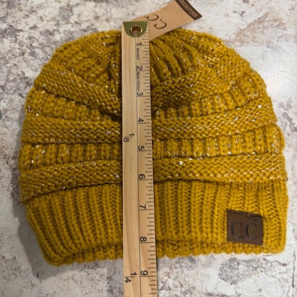 C.C Women Men Unisex Trendy Chunky Soft Ribbed Cable Knit Skull Cap Beanie Hat - Picture 6 of 6